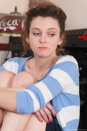 Brunette with Natural Tits Toys Her Pussy in a Skirt