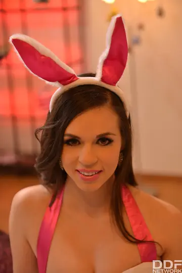 Nekane – Busty Spanish Brunette in Bunny Costume Rides Cowgirl for Tit Cumshot