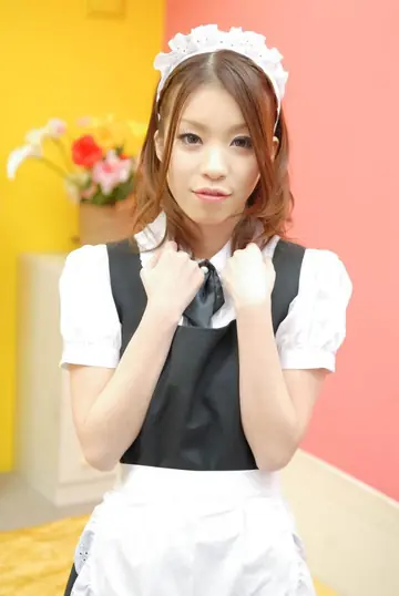 Nao Kojima – Japanese MILF Redhead in a Maid Uniform Gets Creampied