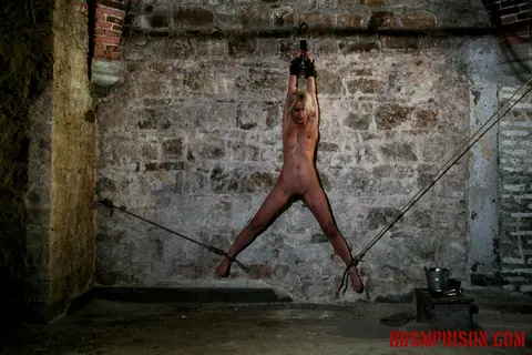 Mirela: Blonde in Bondage Gets Fingered by Two Partners in a Threesome – photo 5 of 15