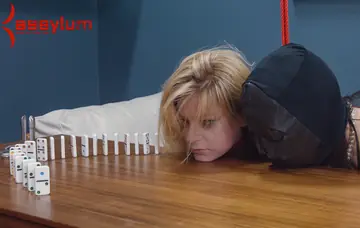 Busty Short-Haired Woman Gets Bound and Fucked in the Ass