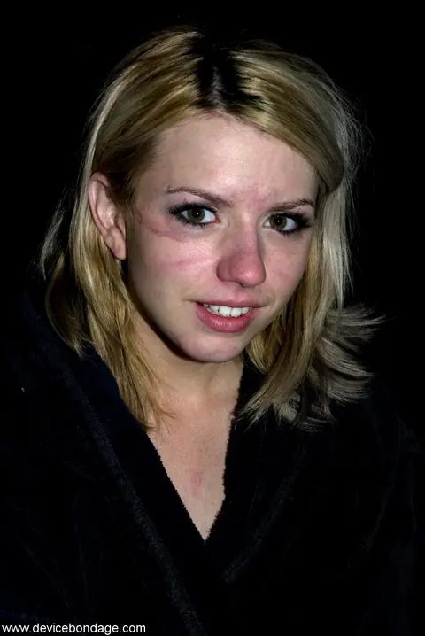 Lexi Belle: Petite Blonde in a Dress Plays with a Dildo While Restrained – photo 4 of 9