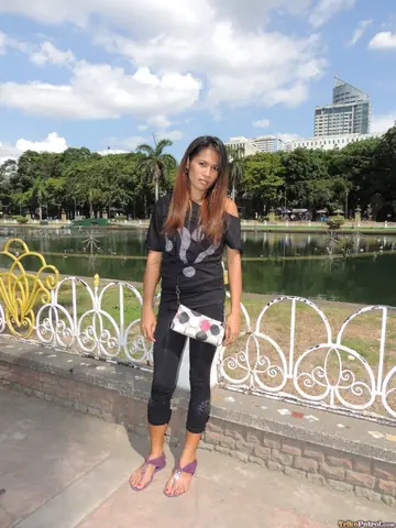 Slim Filipina Undresses to Show Her Hairy Bush Before a Blowjob
