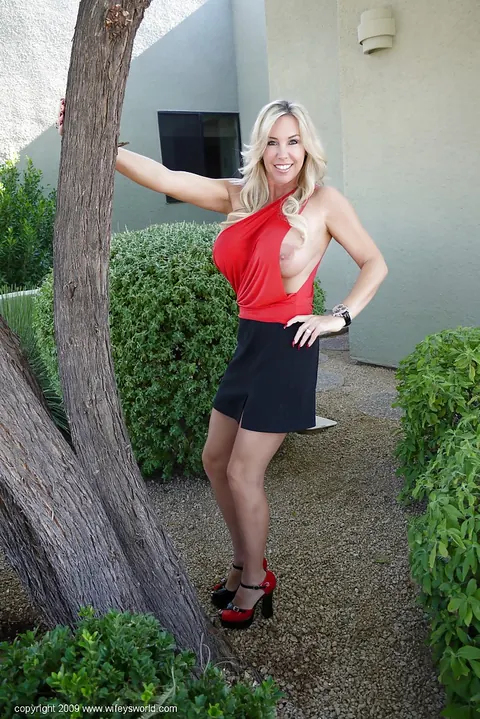 Sandra Otterson: Blonde with Big Natural Tits Strips on a Pool Table Outdoors – photo 10 of 16