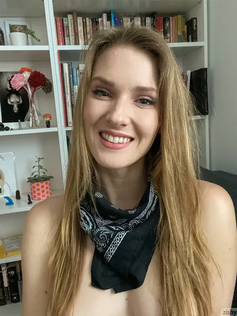 Ashley Lane: Redhead Undresses and Flaunts Her Natural Tits – photo 7 of 12