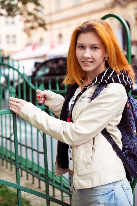 Redhead Bends Over and Spreads Her Pussy Outdoors – photo 1 of 21