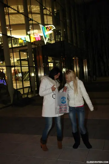 Pinky June – Slim Czech Blonde and Brunette Lesbians Undress from Jeans