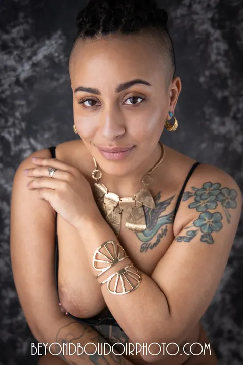 Tattooed Ebony Mistress Spreads and Commands – photo 21 of 21