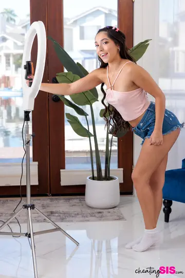 Madison Wilde – Latina with Small Tits Rides Her Partner's Cock on the Sofa