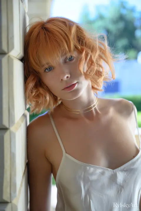 Marta Gromova: Natural Redhead in High Heels Spreads on the Patio – photo 5 of 16