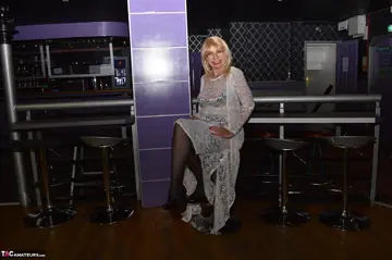 British Blonde MILF Gets Fucked in Lingerie and Stockings
