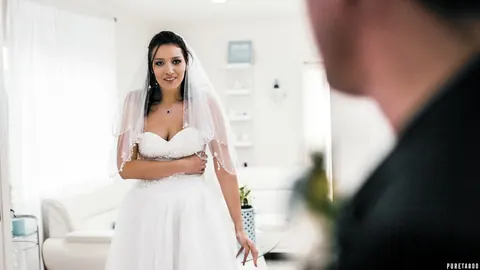 Bella Rolland: Tall Busty Bride Sucks Cock, Takes Anal Doggy and a Facial on Her Wedding Day – photo 7 of 20