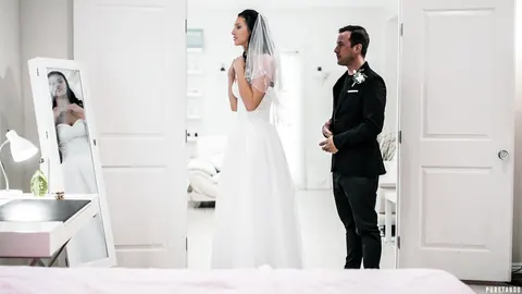 Bella Rolland: Tall Busty Bride Sucks Cock, Takes Anal Doggy and a Facial on Her Wedding Day – photo 4 of 20