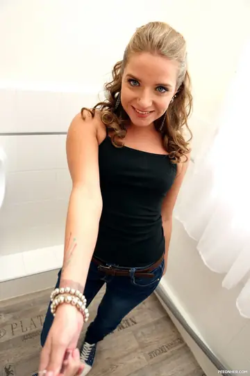 Sofi Goldfinger – Petite Russian Blonde Takes Anal and Gets Pissed on in the Bathroom