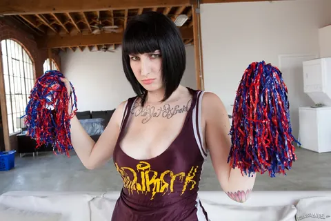 Shay Ryan: Short-Haired Brunette in Costume Gets Double Penetration – photo 4 of 17