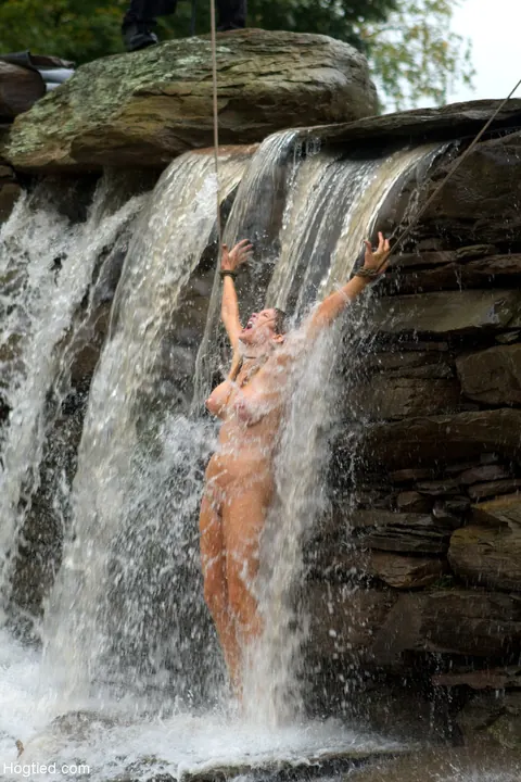 Cherry Torn: Busty Blonde and Redhead Bound for a Threesome at Waterfall – photo 18 of 21