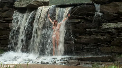 Cherry Torn: Busty Blonde and Redhead Bound for a Threesome at Waterfall – photo 13 of 21