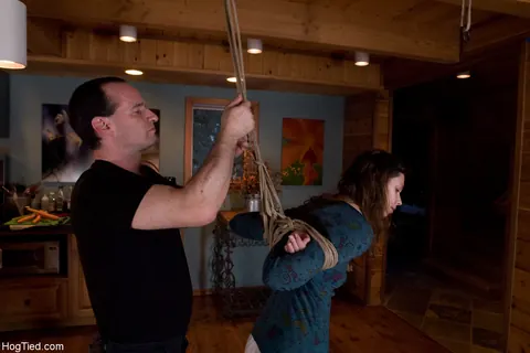 Slim MILF Endures Rope Bondage and Spanking – photo 3 of 20