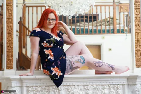 Mollie Foxxx: Mature Redhead Changes into Lingerie and Glasses – photo 5 of 16