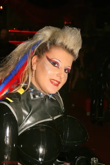 Tattooed PAWG in Latex and Heels Poses with a Coke