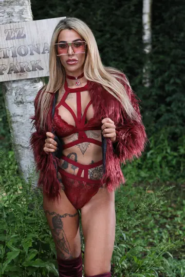 Busty Brunette in Glasses Fucked Against Trees in the Forest
