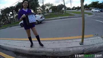Ada Sanchez – Busty Latina Brunette Sucks and Fucks in Parked Car Outdoors