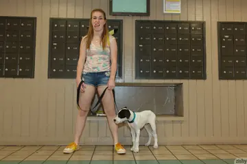 Mattie Borders – Petite Redhead Poses in Shorts Showing Her Hot Ass