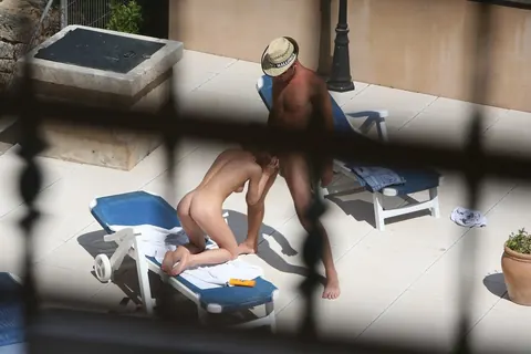 Paris Pink: German MILF Rides a Stranger by the Pool – photo 7 of 21