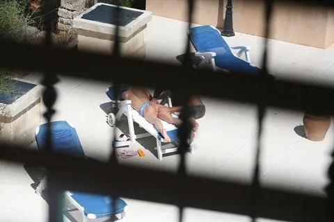 Paris Pink: German MILF Rides a Stranger by the Pool – photo 6 of 21