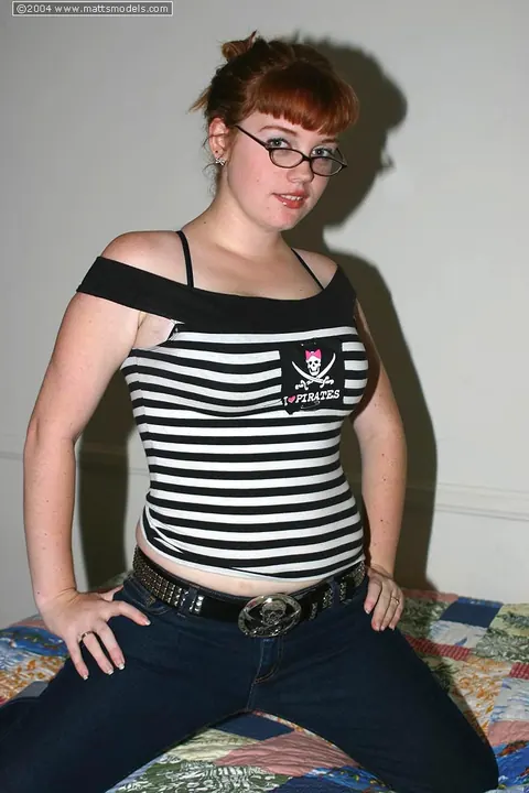 Redhead BBW Removes Glasses and Shows Her Big Tits – photo 3 of 16