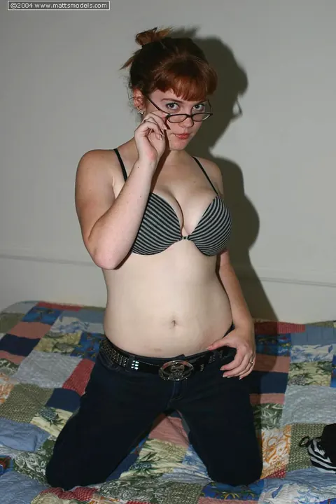 Redhead BBW Removes Glasses and Shows Her Big Tits – photo 5 of 16