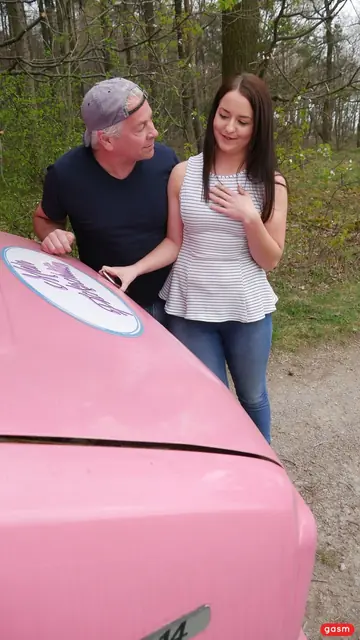 Emma Secret – German BBW Sucks and Fucks an Older Guy Outdoors