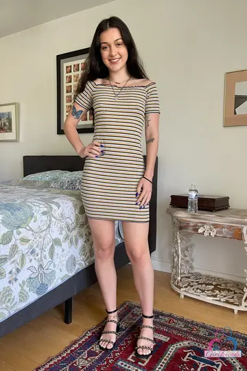 Brunette with Natural Tits Takes Anal Creampie and Spreads Her Pussy