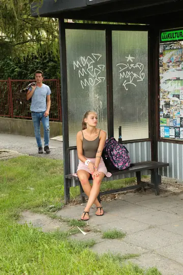 Tiffany Tatum – European Blonde Gives a Handjob and Gets Fucked Outdoors