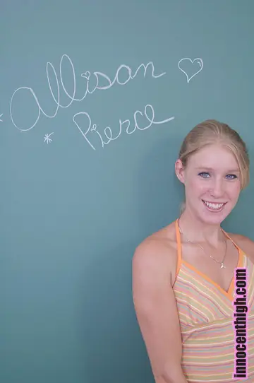 Allison Pierce – Slim Blonde with Short Hair Flashes Her Enhanced Tits