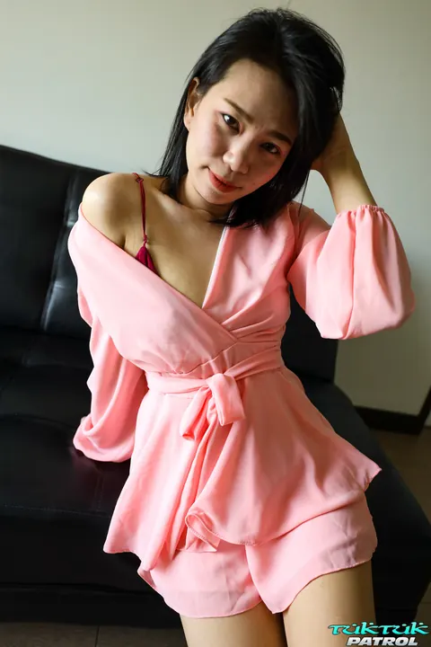 Asian Brunette in a Dress Gets Fucked by a Stranger – photo 13 of 21