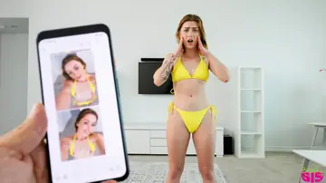 Ruby Redbottom – Blonde PAWG in a Bikini and Shorts Gives POV Blowjob and Fucks
