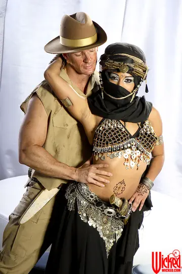 Nyomi Banxxx – Busty Latina MILF in Costume Takes Anal in a Threesome