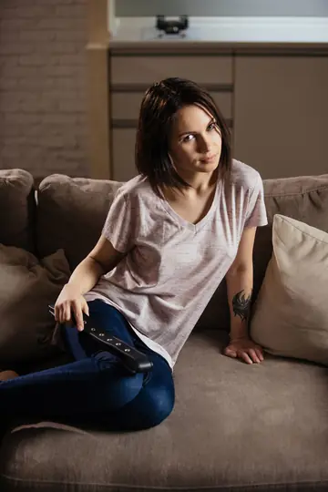Alla B – PAWG Redhead in Jeans Strips and Spreads Her Legs
