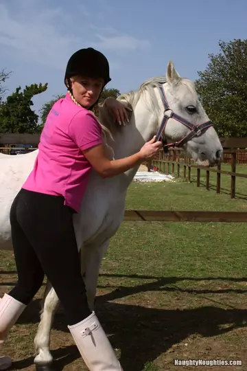 Hannah Callow – Busty British Brunette in Boots Has Group Sex in a Barn