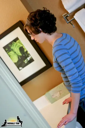 Trans Woman Peels Off Her Jeans and Panties to Pose Nude