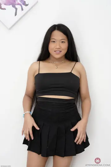 Asian BBW Spreads Her Shaved Pussy and Fingers Her Ass