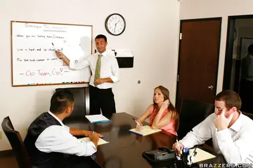 Rachel Roxxx – Busty Tattooed Brunette Takes Anal and a Cumshot on Her Tits in the Office