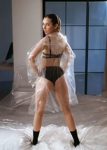 Simon Kitty – Busty Skinny Brunette Takes a Strap-On in Lingerie