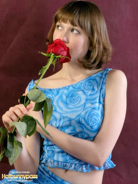 Thick Babe Sniffs a Red Rose Then Strips Off Her Panties – photo 2 of 16