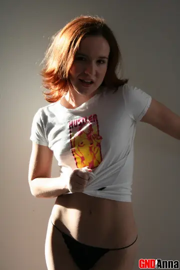 Annabelle Lee – Slim Redhead MILF Shows Her Small Tits in a Thong