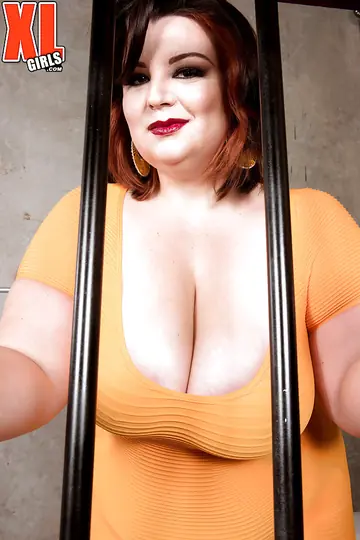 Brunette BBW in Heels Exposes Her Huge Natural Tits