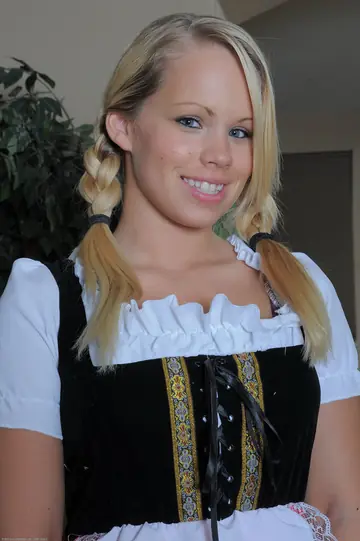 Petite Blonde with Big Natural Tits Spreads Her Legs While Clothed