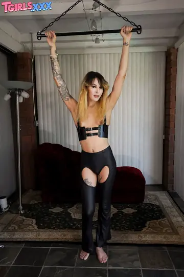 Trans Woman Sucks and Fucks Bound Partner in Femdom Bondage