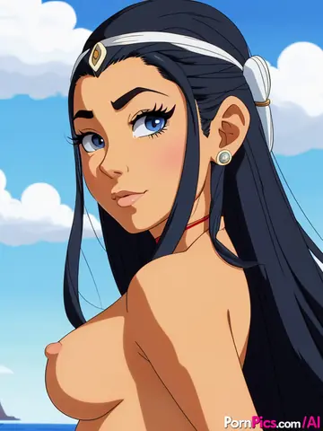 AI-Generated Nude Woman Spreads Her Pussy on the Beach